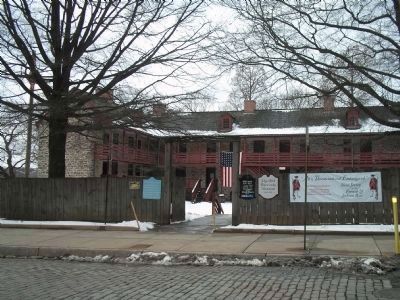 Marker on Barracks Street in Trenton. Click for full size. Marker on Barracks Street in Trenton image. Click for full size.