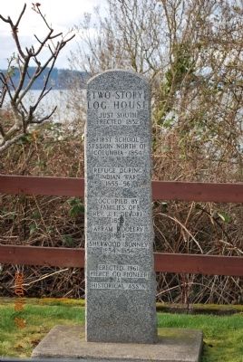 Two-Story Log House Marker. Click for full size. Two-Story Log House Marker image. Click for full size.