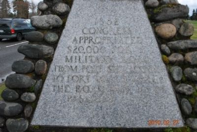 Military Road Marker (Side A). Click for full size. Military Road Marker (Side A) image. Click for full size.
