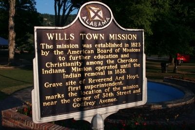 Wills Town Mission Marker. Click for full size. Wills Town Mission Marker image. Click for full size.