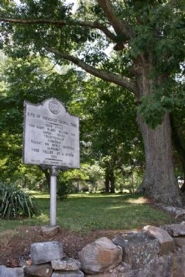 Site of Cherokee Council Tree Marker. Click for full size. Site of Cherokee Council Tree Marker image. Click for full size.