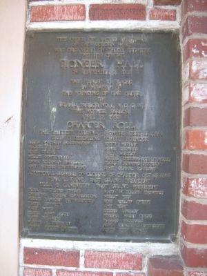 Pioneer Hall Marker. Click for full size. Pioneer Hall Marker image. Click for full size.