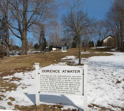 Dorence Atwater Marker and Monument image. Click for full size.