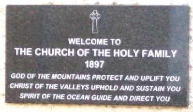 Holy Family Church Marker. Click for full size. Holy Family Church Marker image. Click for full size.