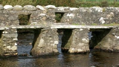 <i>Bunlahinch</i> Clapperbridge Openings. Click for full size. <i>Bunlahinch</i> Clapperbridge Openings image. Click for full size.