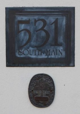 Falls Place -<br>Address Plaque and National Register Medallion image. Click for full size.