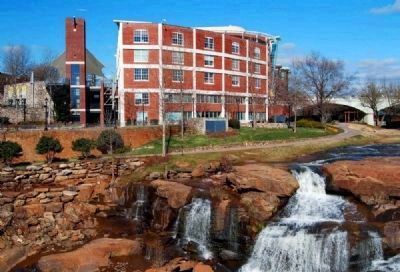 Falls Place and Reedy River Falls -<br>East (Rear) Facade image. Click for full size.
