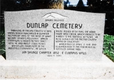 Dunlap Cemetery Marker image. Click for full size.