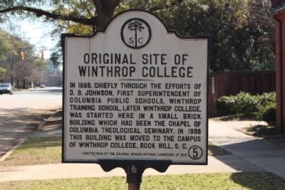 Original Site of Winthrop College Marker image. Click for full size.