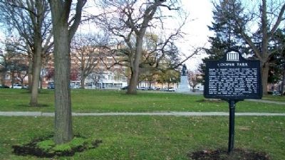 Cooper Park and Marker. Click for full size. Cooper Park and Marker image. Click for full size.