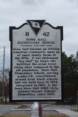 Howe Hall Elementary School Marker. Click for full size. Howe Hall Elementary School Marker image. Click for full size.
