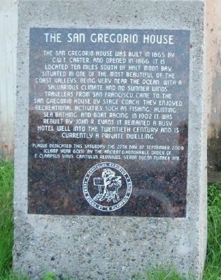 San Gregorio House Marker image. Click for full size.