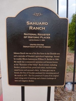 Sahuaro Ranch Marker image. Click for full size.