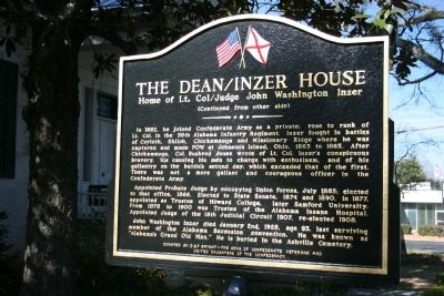 The Dean / Inzer House Marker Side B image. Click for full size.