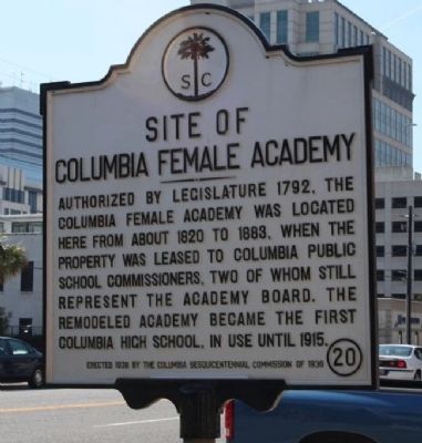 Site of Columbia Female Academy Marker image. Click for full size.