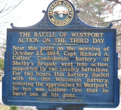 Battle of Westport Marker. Click for full size. Battle of Westport Marker image. Click for full size.