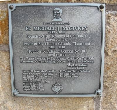 Fr. Michael J. McGivney Marker image. Click for full size.