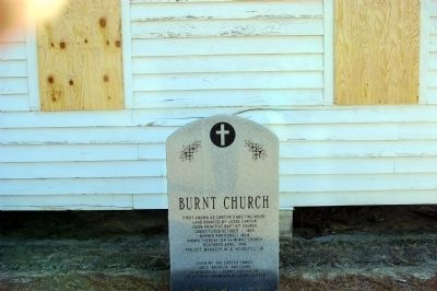 Burnt Church Marker. Click for full size. Burnt Church Marker image. Click for full size.