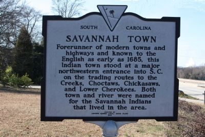 Savannah Town Marker. Click for full size. Savannah Town Marker image. Click for full size.