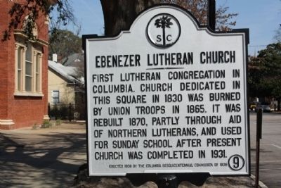 Ebenezer Lutheran Church Marker image. Click for full size.