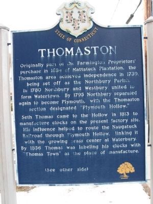 Thomaston Marker. Click for full size. Thomaston Marker image. Click for full size.