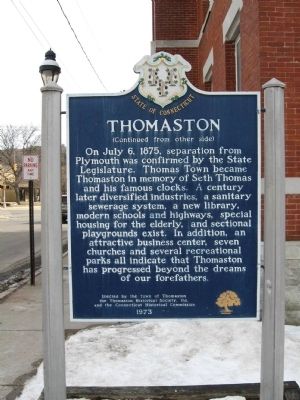 Thomaston Marker. Click for full size. Thomaston Marker image. Click for full size.