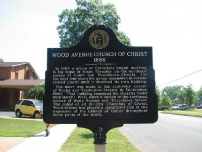 Wood Avenue Church of Christ Marker image. Click for full size.