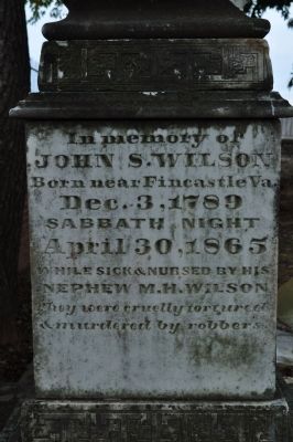 Tombstone of John S Wilson image. Click for full size.