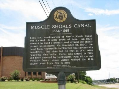 Muscle Shoals Canal 1836~1918 Marker image. Click for full size.