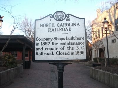 North Carolina Railroad Marker at the Historic Depot image. Click for full size.