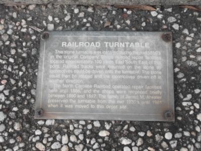 Railroad Turntable Plaque image. Click for full size.