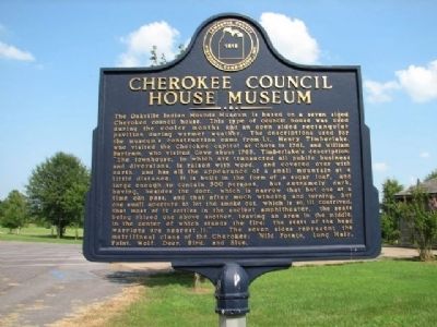 Cherokee Council House Museum Marker image. Click for full size.