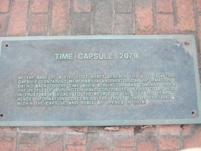 Time Capsule 2079. Click for full size. Time Capsule 2079 image. Click for full size.