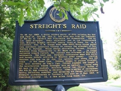 Streight's Raid Marker image. Click for full size.