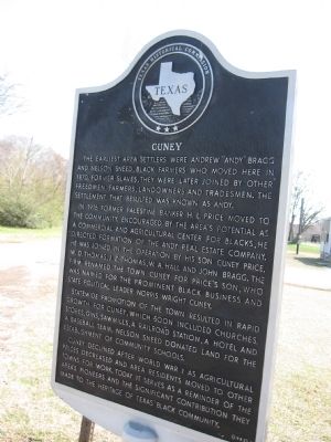 Cuney Marker. Click for full size. Cuney Marker image. Click for full size.