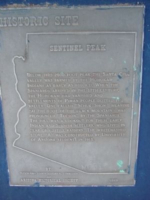 Sentinel Peak Marker. Click for full size. Sentinel Peak Marker image. Click for full size.