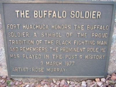 Plaque Mounted on Rock Behind Sculpture image. Click for full size.