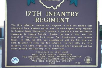 17th Infantry Regiment Marker image. Click for full size.