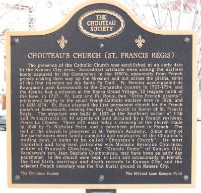 Chouteau's Church (St. Francis Regis) Marker image. Click for full size.