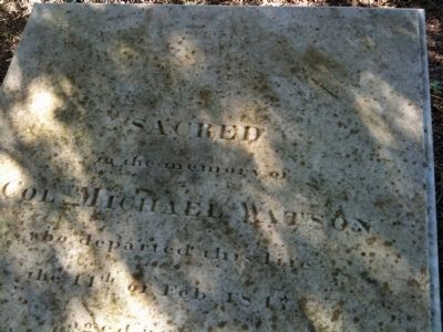Captain Michael Watson's Stone image. Click for full size.