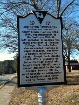 Johnston Schools / Johnston Educators Marker (reverse) image. Click for full size.