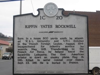 Kiffin Yates Rockwell Marker. Click for full size. Kiffin Yates Rockwell Marker image. Click for full size.