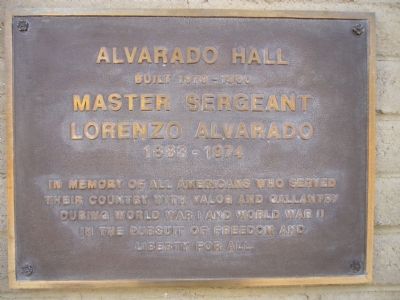 Alvarado Hall Marker image. Click for full size.