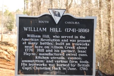 WILLIAM HILL (1741-1816) / HILL'S IRONWORKS Marker. Click for full size. WILLIAM HILL (1741-1816) / HILL'S IRONWORKS Marker image. Click for full size.