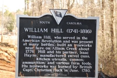 WILLIAM HILL (1741-1816) / HILL'S IRONWORKS Marker image. Click for full size.