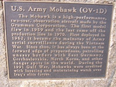 U. S. Army Mohawk (OV -1D) Marker image. Click for full size.