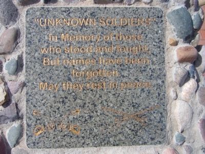 "Unknown Soldiers" Marker. Click for full size. "Unknown Soldiers" Marker image. Click for full size.