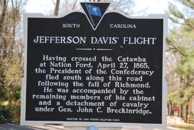 Jefferson Davis' Flight Marker. Click for full size. Jefferson Davis' Flight Marker image. Click for full size.