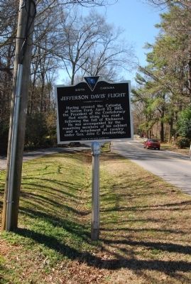 Jefferson Davis' Flight Marker. Click for full size. Jefferson Davis' Flight Marker image. Click for full size.
