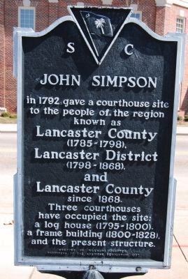 The Courthouse Lancaster County / John Simpson Marker image. Click for full size.
